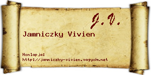 Jamniczky Vivien névjegykártya